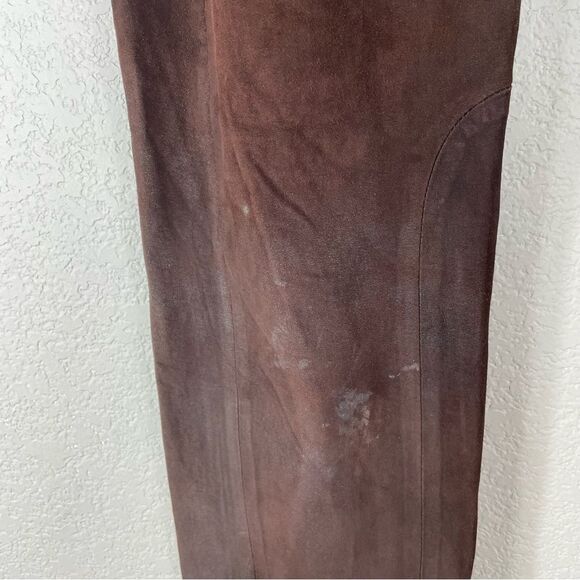 Joie Brown Lamb Leather Pants Size 12 - Picture 3 of 10